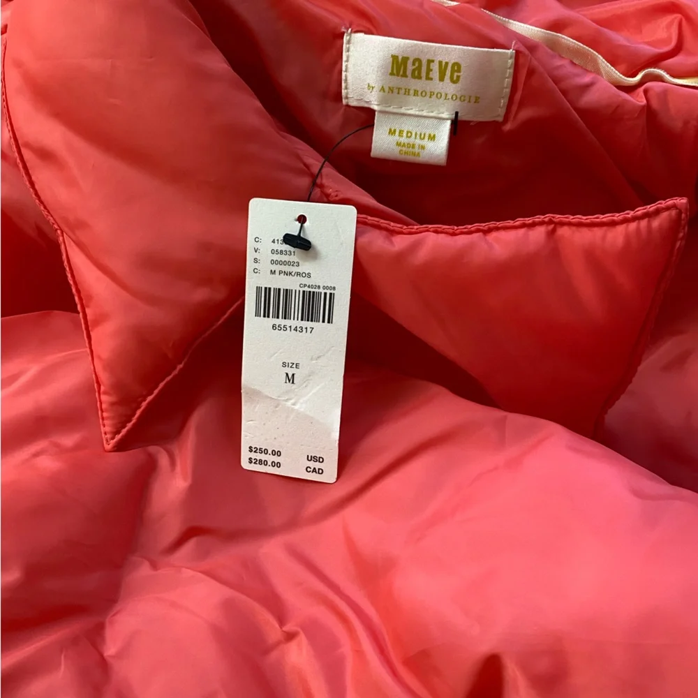 Anthropologie Maeve Cinched Puffer Coat size M new with tag_4
